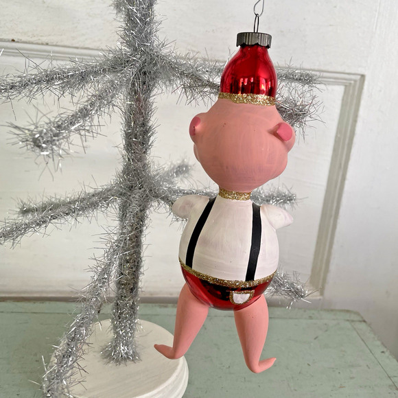 Vintage Christmas Blown Glass PIG Ornament de Carlini (?) Italy - Picture 5 of 8